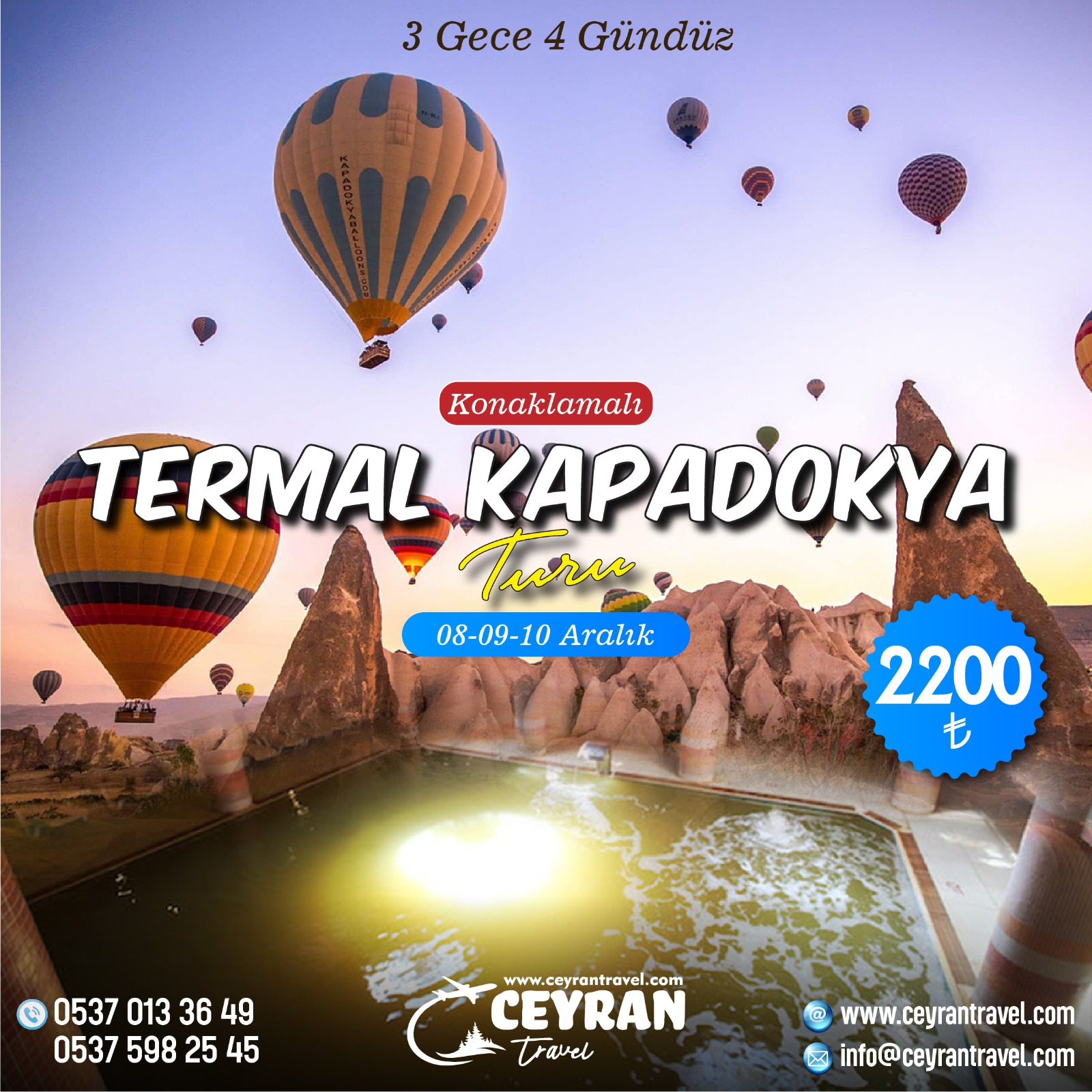 TERMAL VE KAPADOKYA TURU